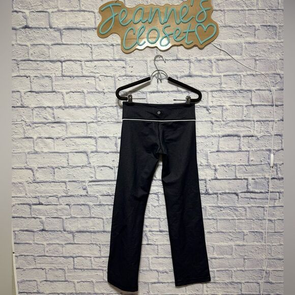 Lululemon vintage Women's pants Faux Denim Navy Blue White Stripe Size 4 - Picture 14 of 15